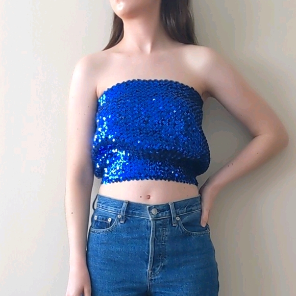Sequin Tube Top - Picture 1 of 2